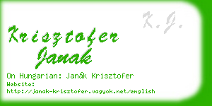 krisztofer janak business card