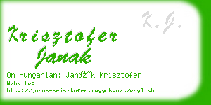 krisztofer janak business card